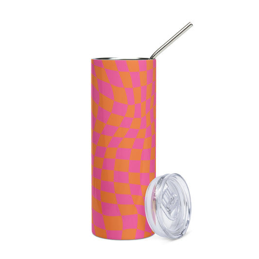 Stainless steel tumbler - Checkers