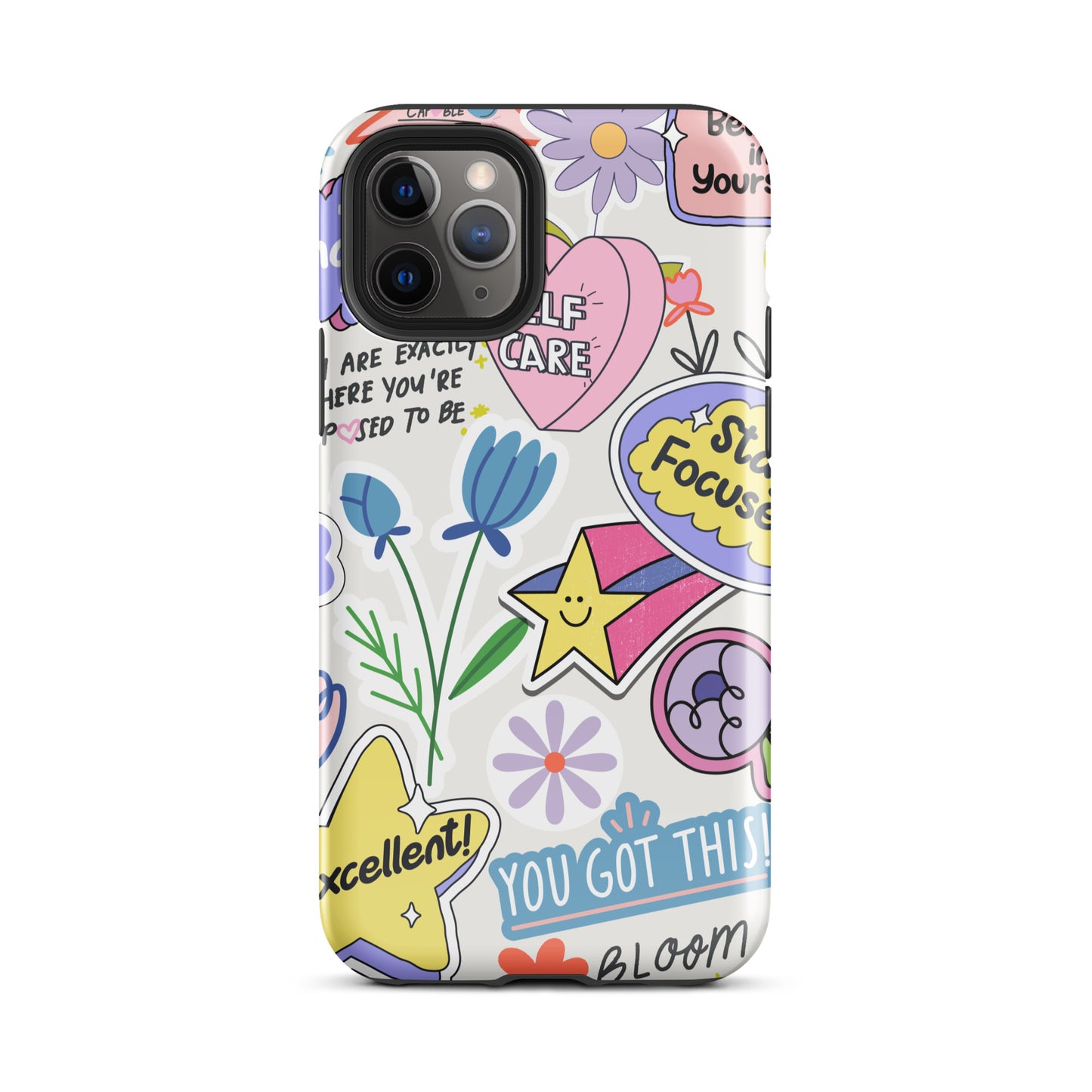 Tough Case for iPhone® – Positive Vibes Doodle