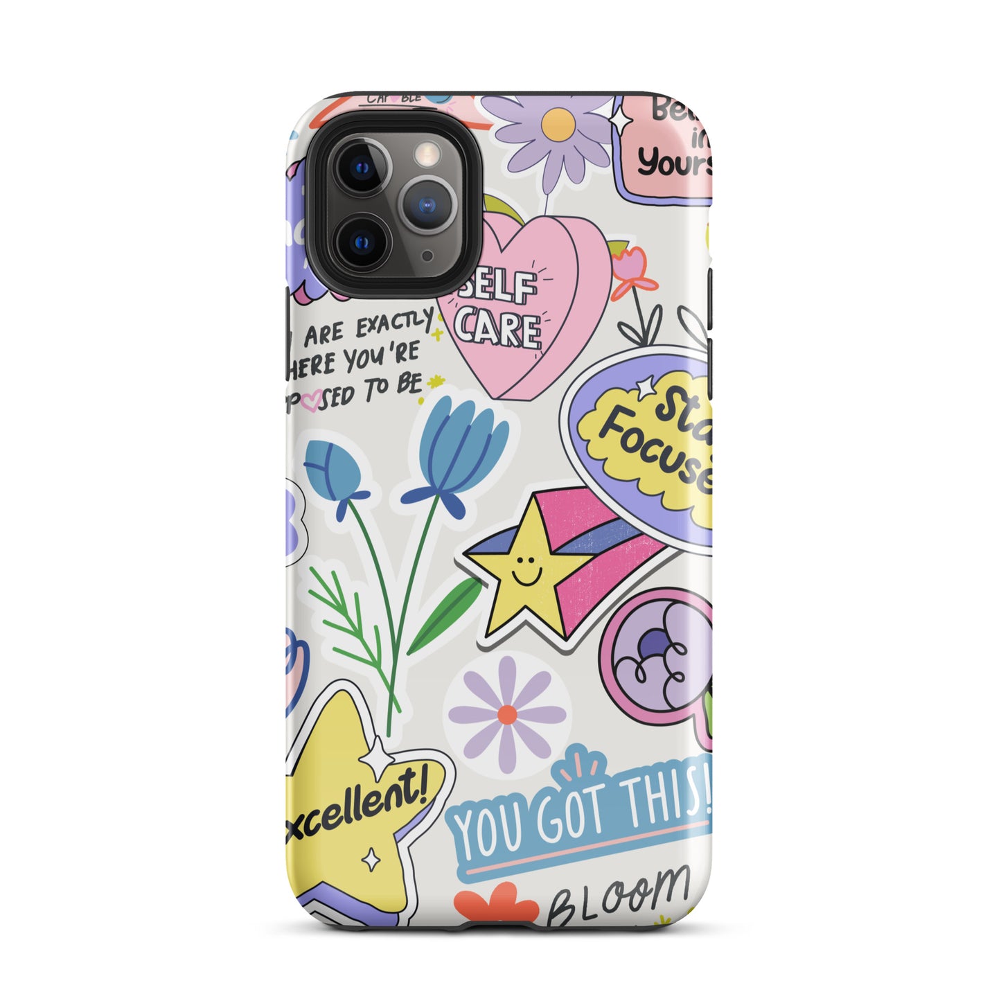 Tough Case for iPhone® – Positive Vibes Doodle