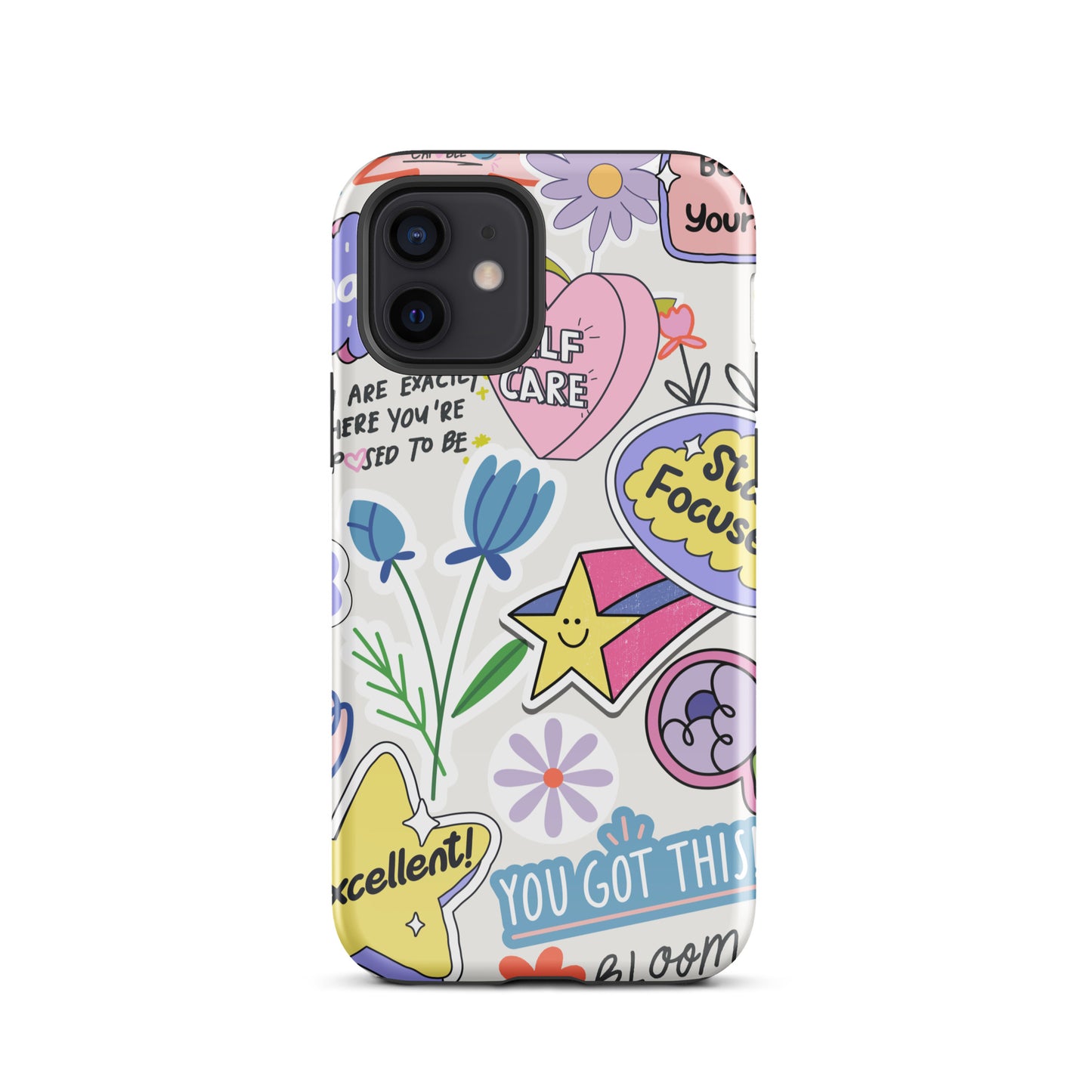 Tough Case for iPhone® – Positive Vibes Doodle