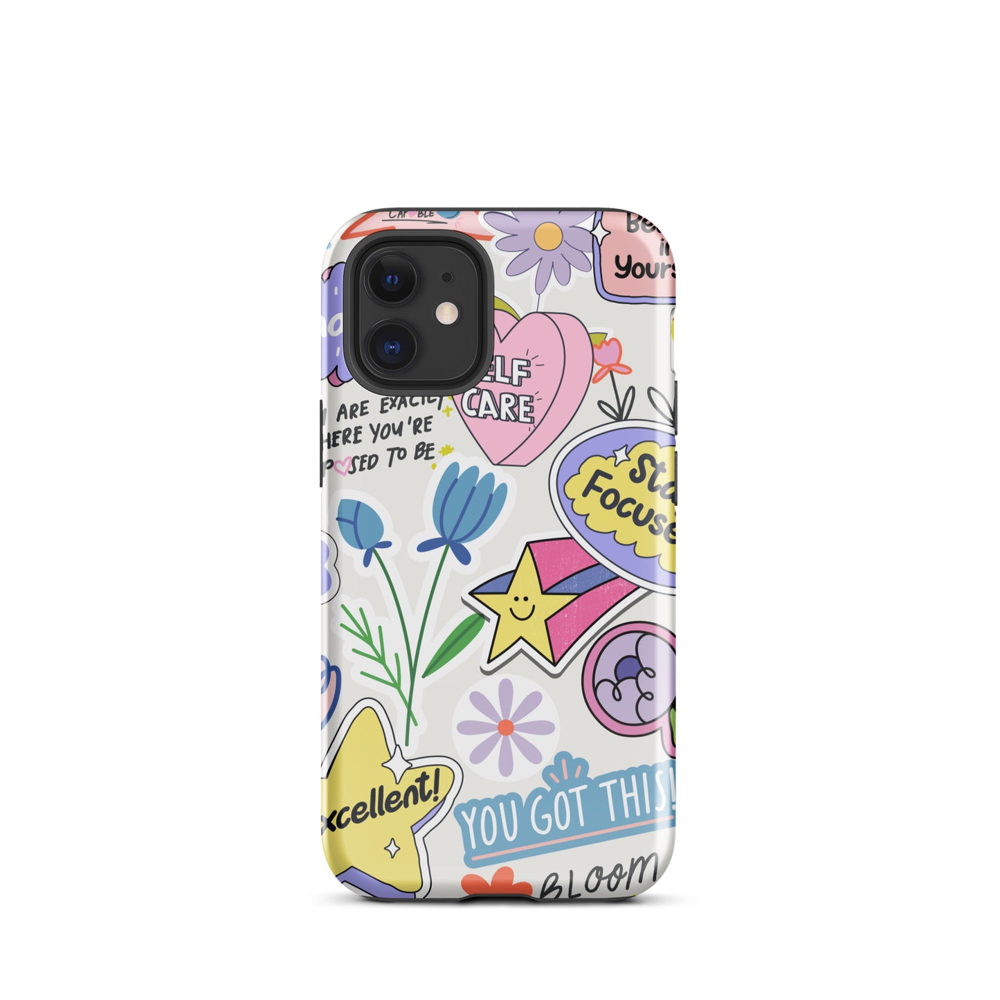 Tough Case for iPhone® – Positive Vibes Doodle