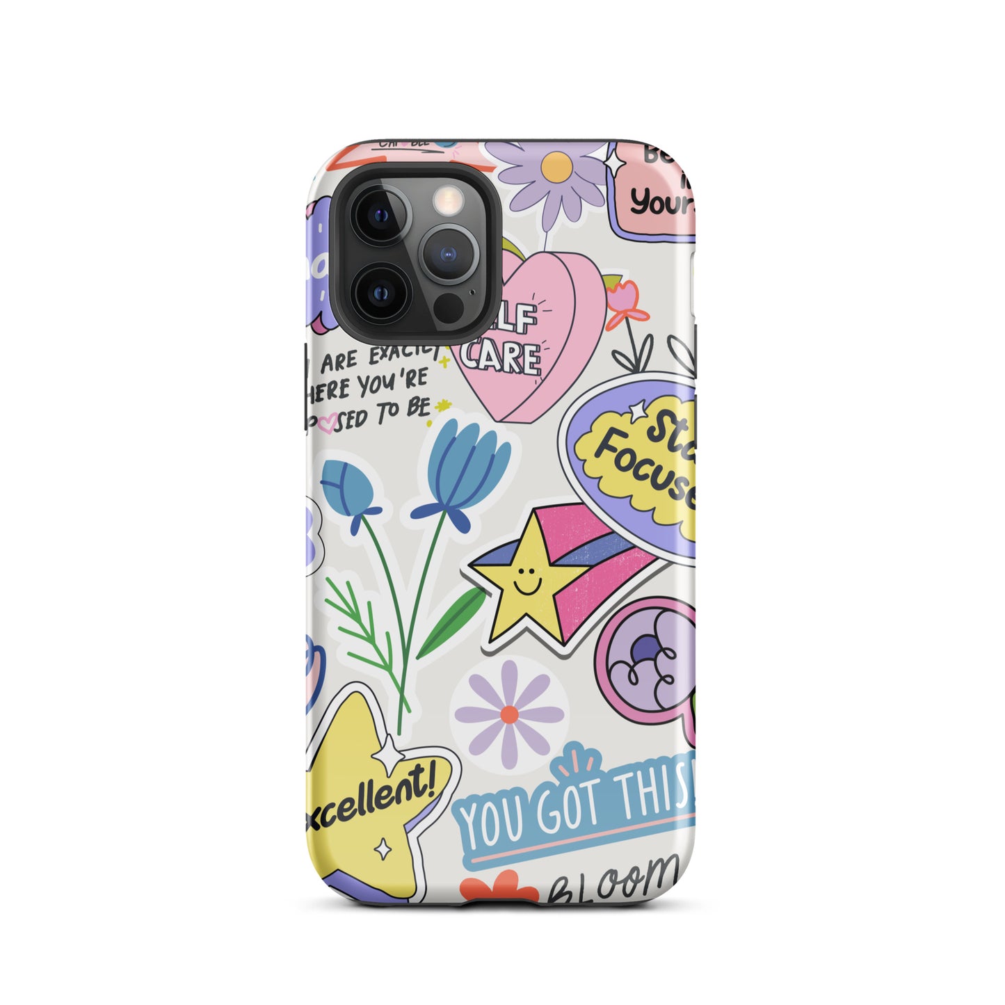 Tough Case for iPhone® – Positive Vibes Doodle