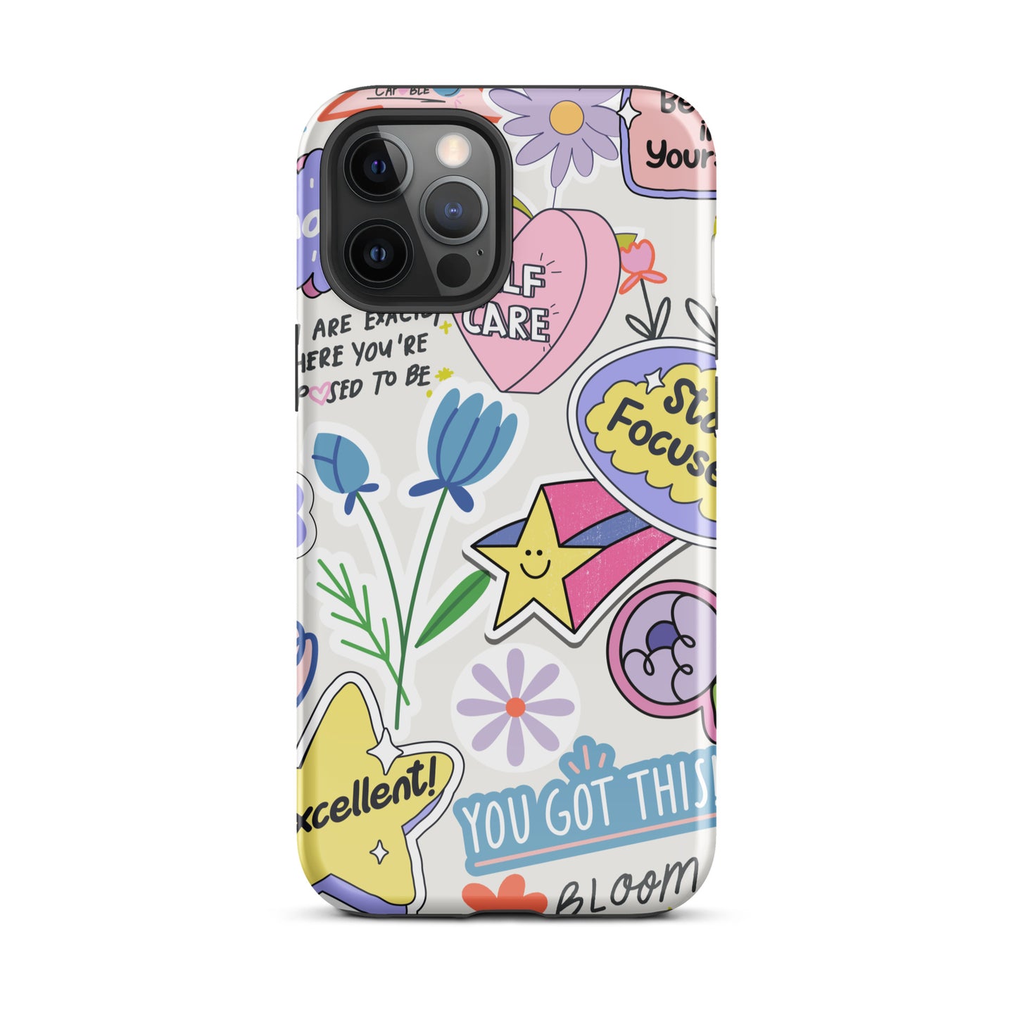 Tough Case for iPhone® – Positive Vibes Doodle