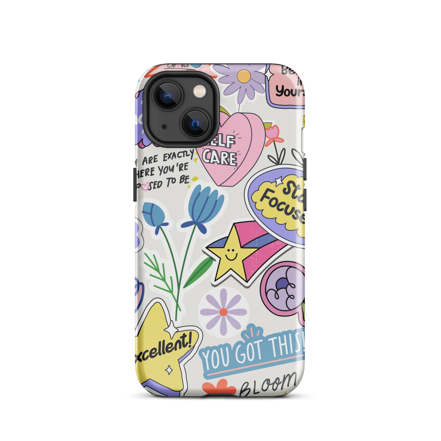 Tough Case for iPhone® – Positive Vibes Doodle