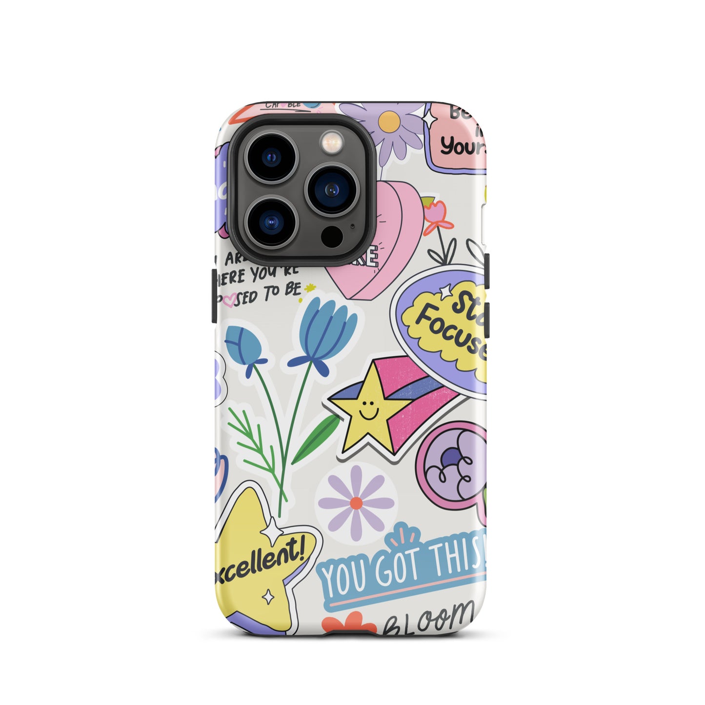 Tough Case for iPhone® – Positive Vibes Doodle