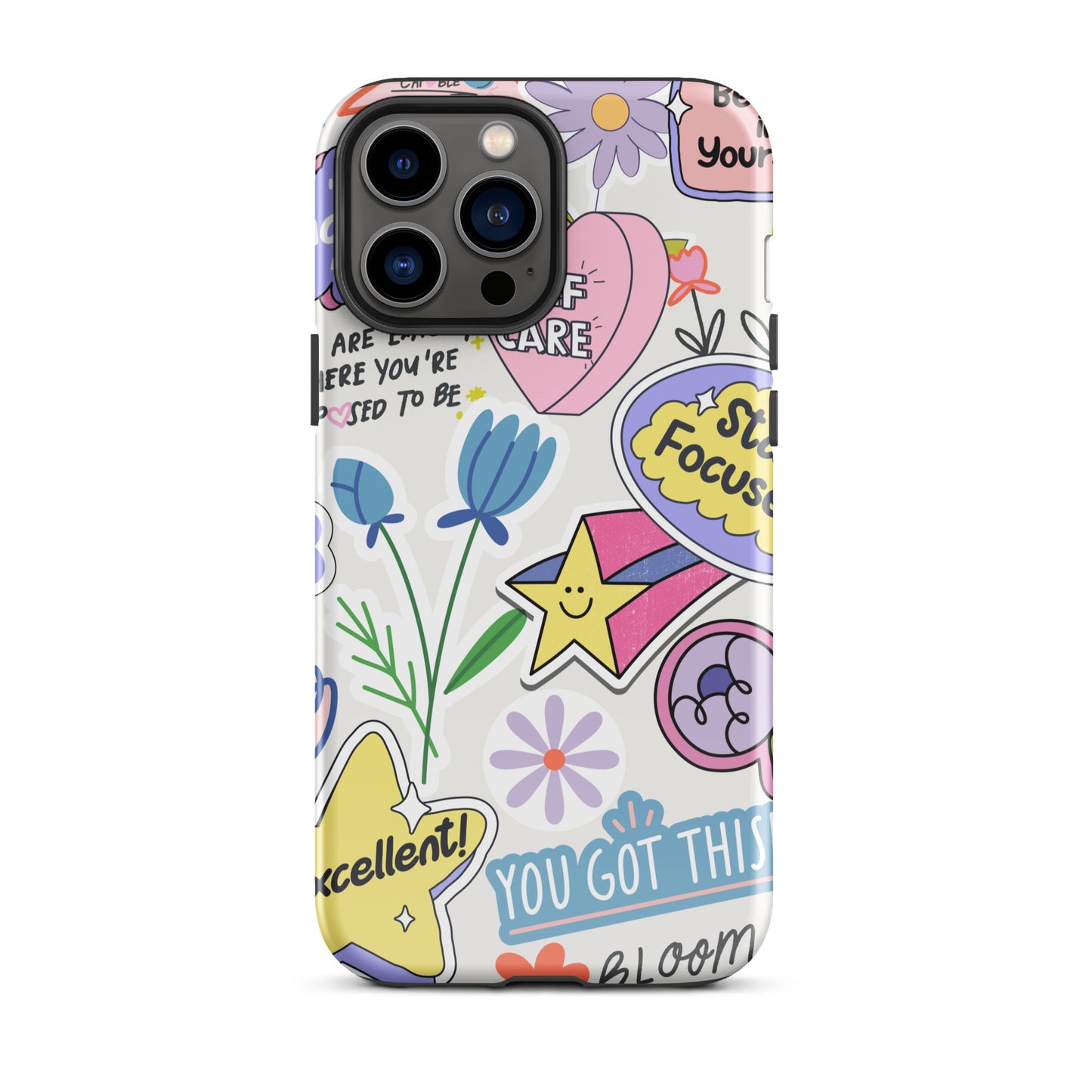 Tough Case for iPhone® – Positive Vibes Doodle