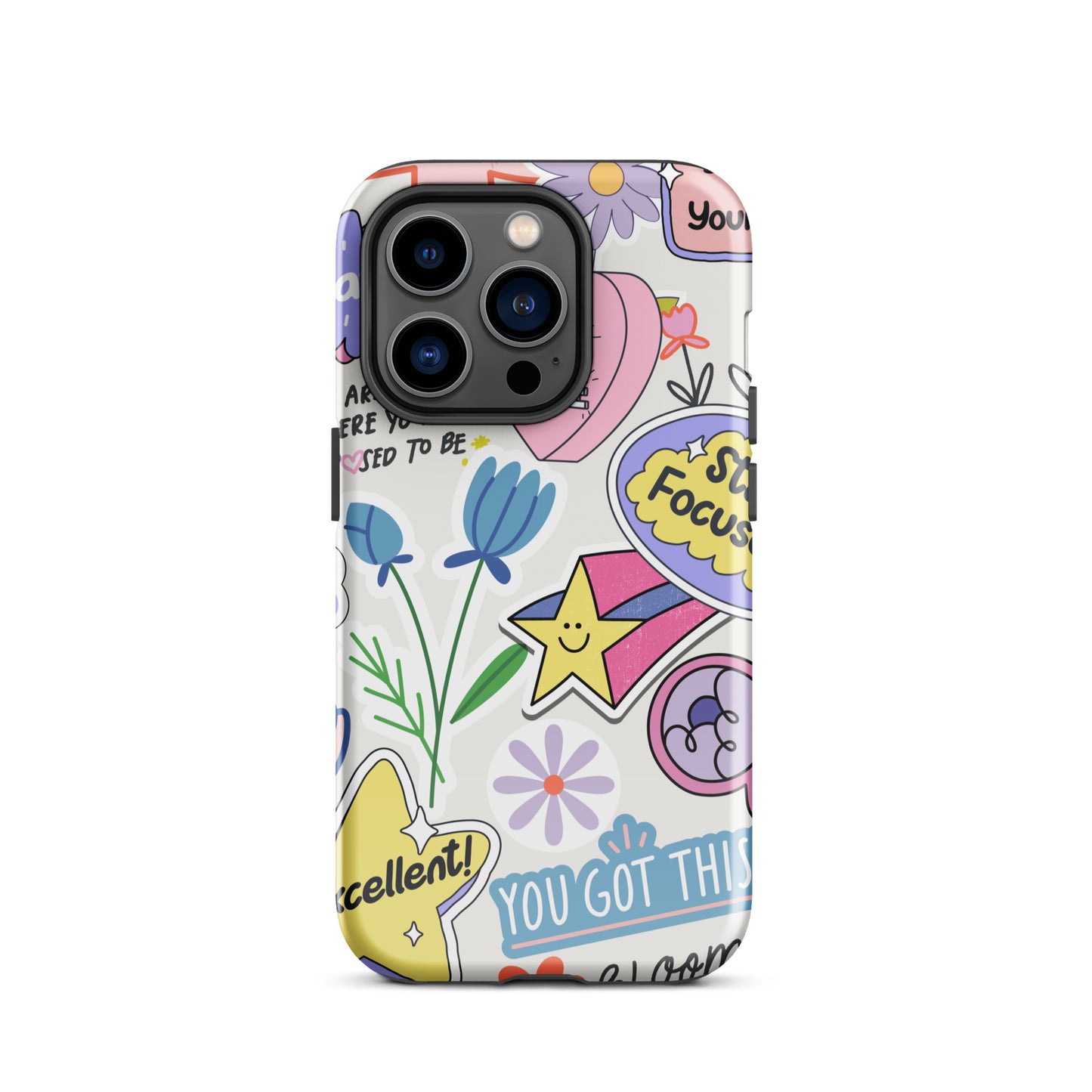 Tough Case for iPhone® – Positive Vibes Doodle