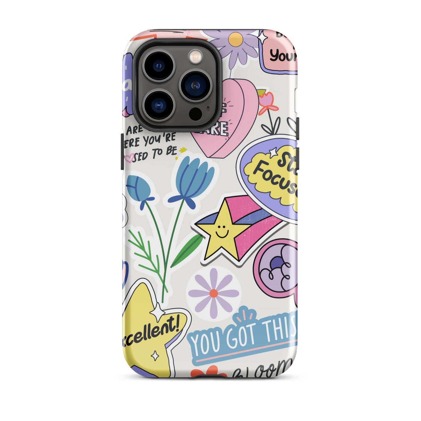 Tough Case for iPhone® – Positive Vibes Doodle