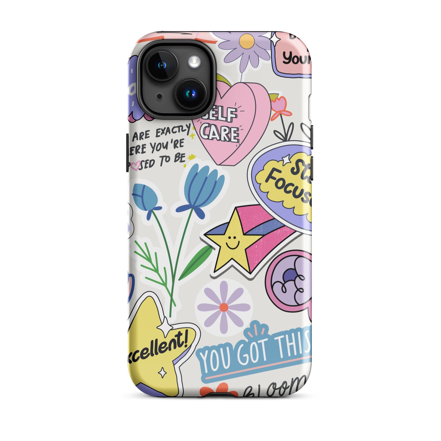 Tough Case for iPhone® – Positive Vibes Doodle