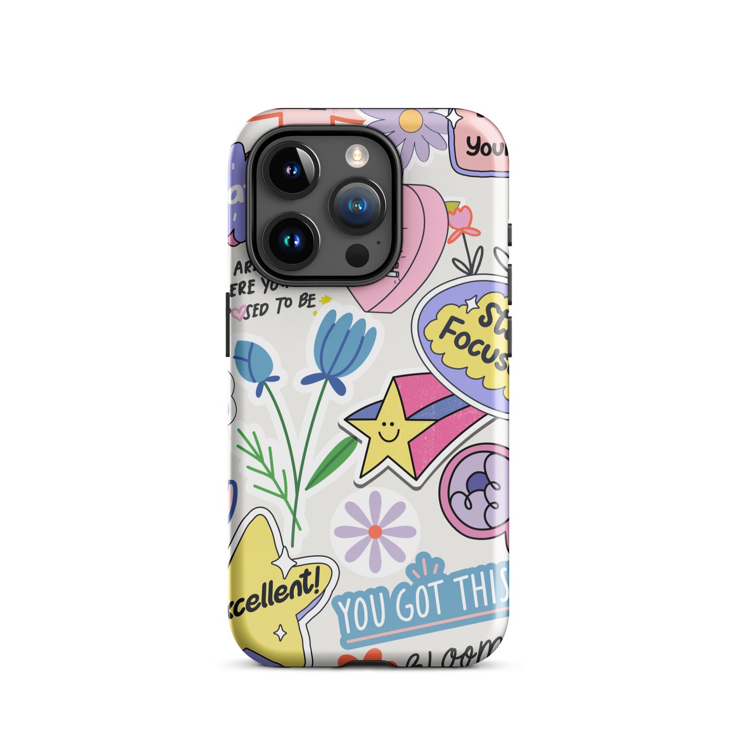 Tough Case for iPhone® – Positive Vibes Doodle