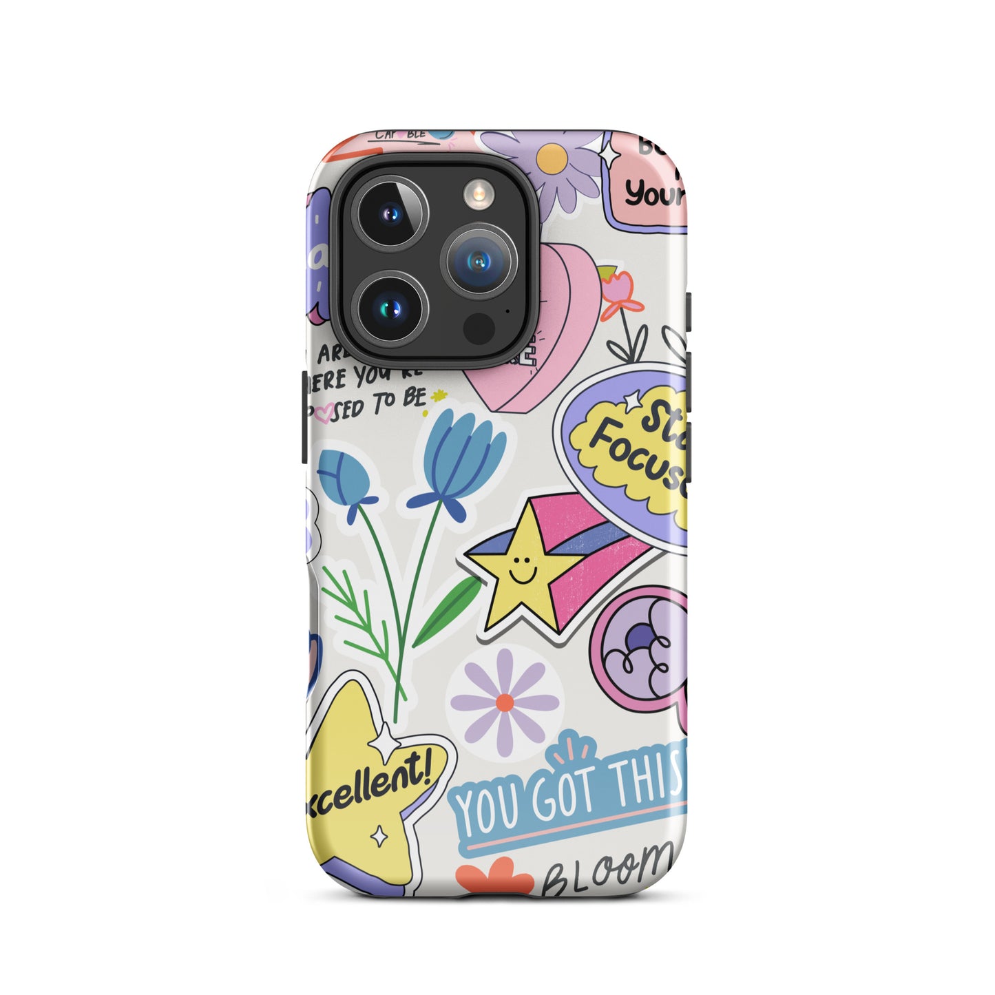 Tough Case for iPhone® – Positive Vibes Doodle